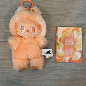 THE MONSTERS Peach Fuzzy Plush Accent Pillow - Peach Color